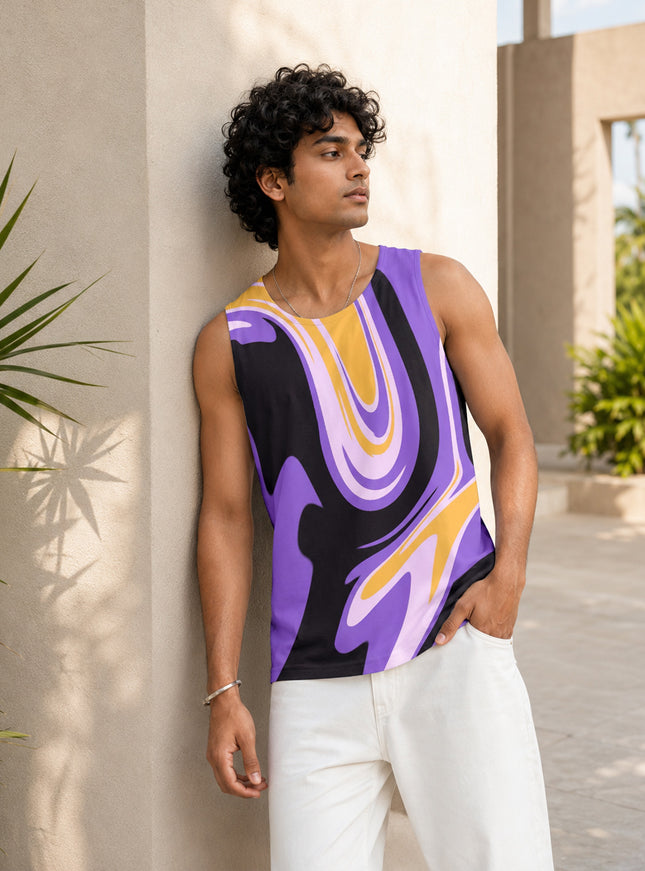 Marble Fluid Print Sando #154