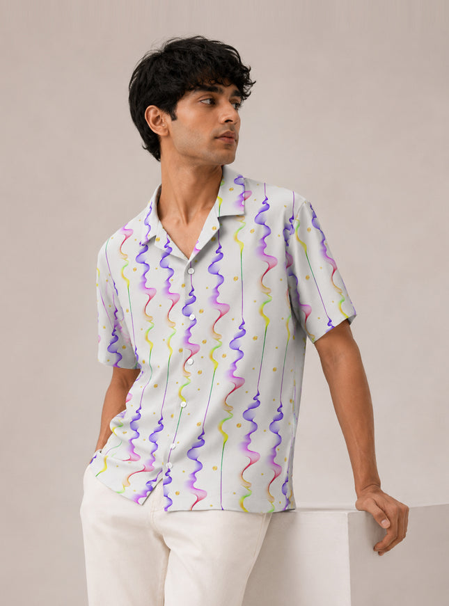 Colourful Drip Printed Shirt