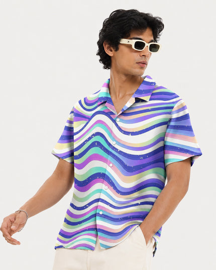 Multicolor Wave Printed Shirt