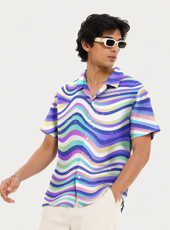 Multicolor Wave Printed Shirt