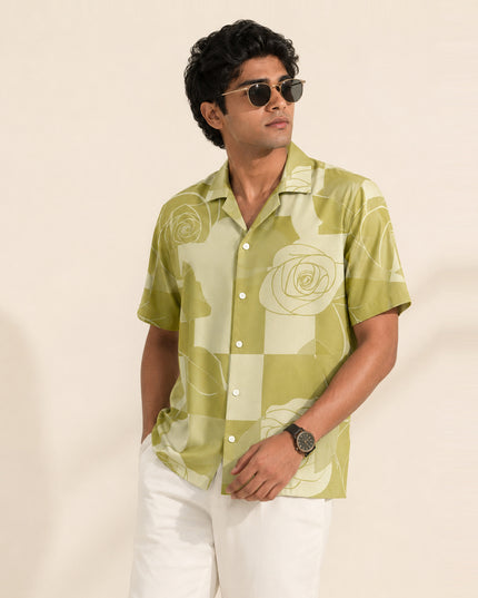 Rose Checker Printed Shirt