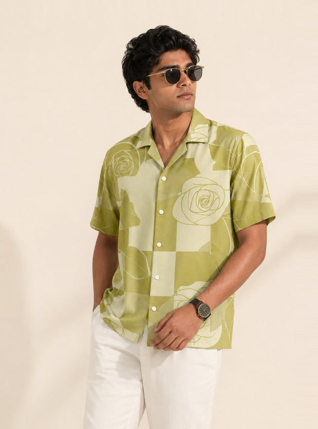 Rose Checker Printed Shirt