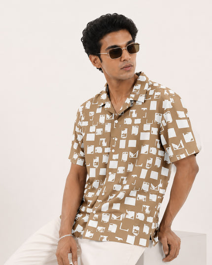 Abstract Geometric Block Shirt