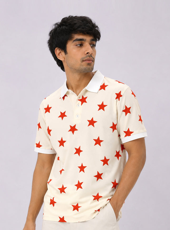 Classic Stars Printed Polo T-Shirt #PP191
