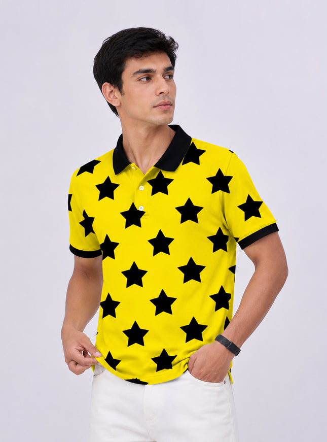 Great Stars Printed Polo Tee  #PP145