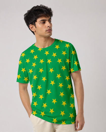 Yellow Starts Printed T-Shirt #PT158