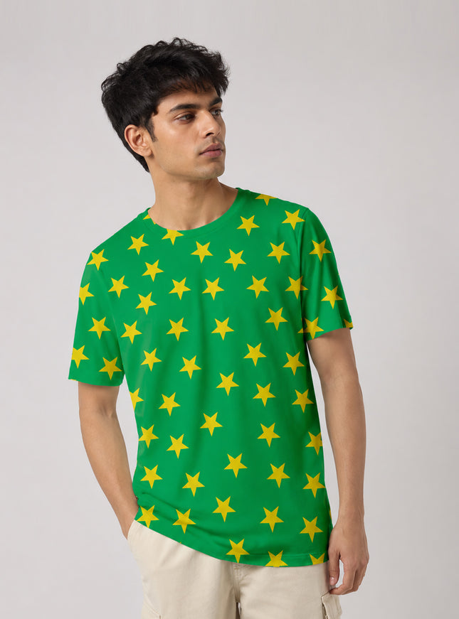 Yellow Starts Printed T-Shirt #PT158