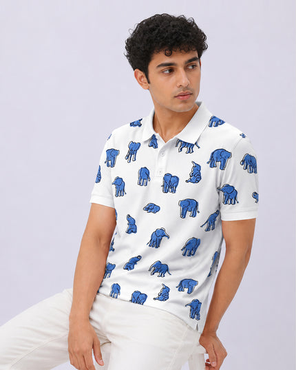 Small Elephant Printed Polo #PP114
