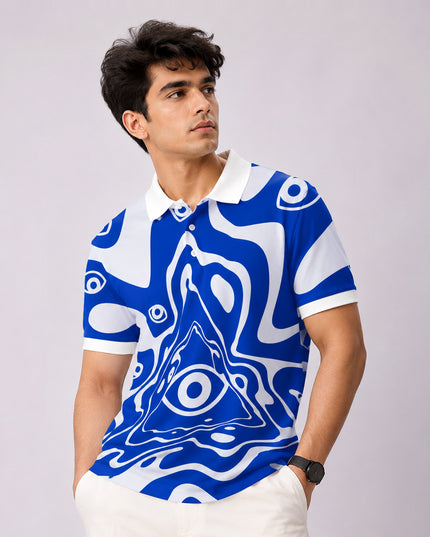 Illuminati Eye Printed Polo T-Shirt  #PP143