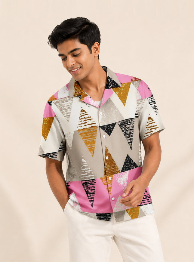 Geometric Prism Printed Shirt