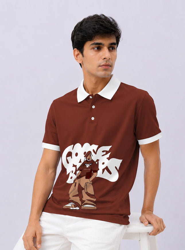 Goosebumps Printed Polo Tee  #PP146