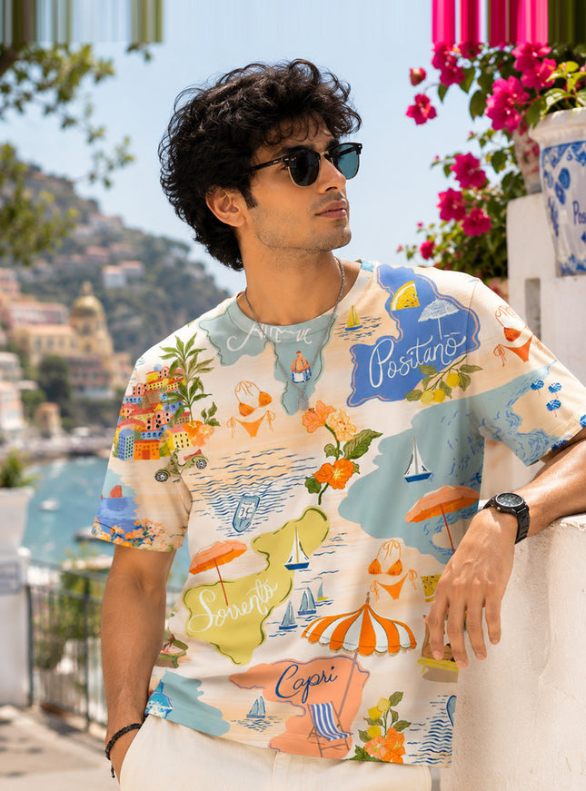 Island Print T-Shirt #PT168