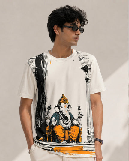 Ganesh Art Printed T-Shirt #PT145
