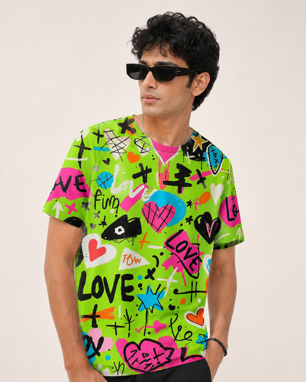 Love Abstract Art Printed T-Shirt #PT179