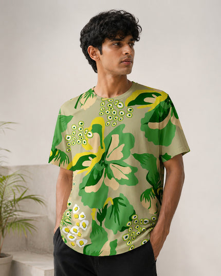 Big Floral Printed T-Shirt #PT1064