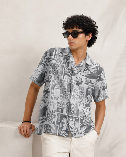 Iconic Tropical Flora Printed Shirt