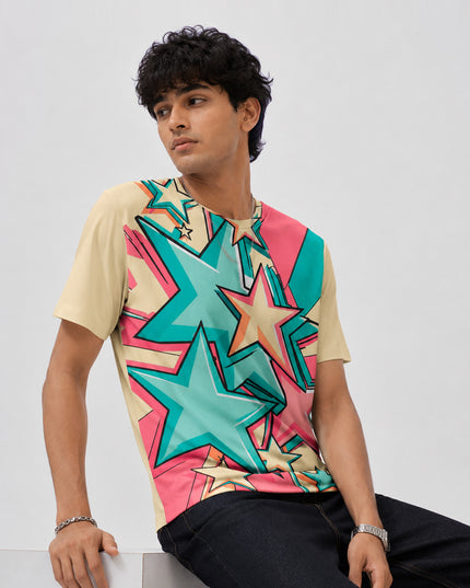 Shining Starts Printed T-Shirt #PT136