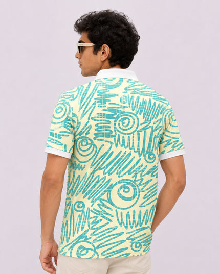 Line Doodle Polo T-Shirt  #PP126