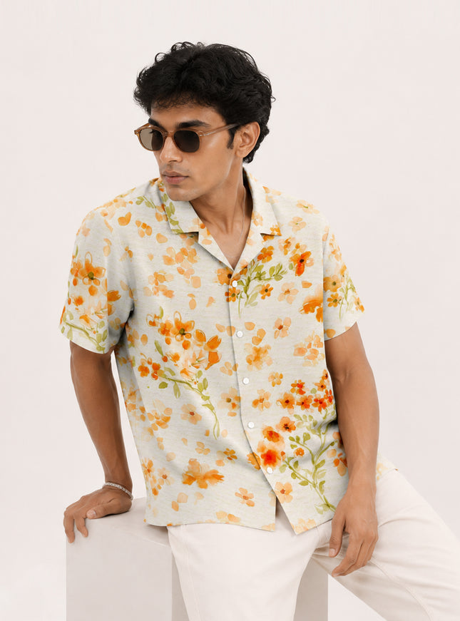Small Floral Printed Shirt
