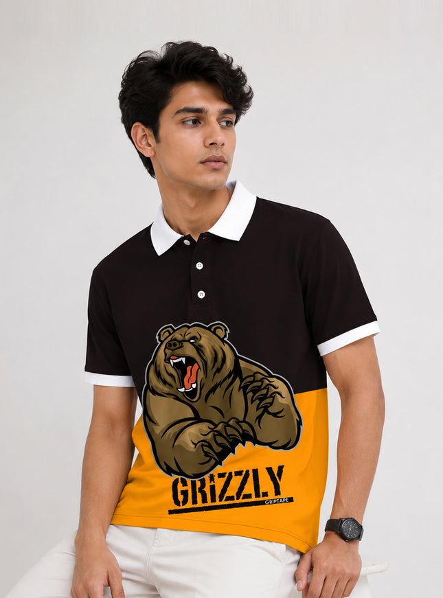 Grizzly Printed Polo Tee  #PP144