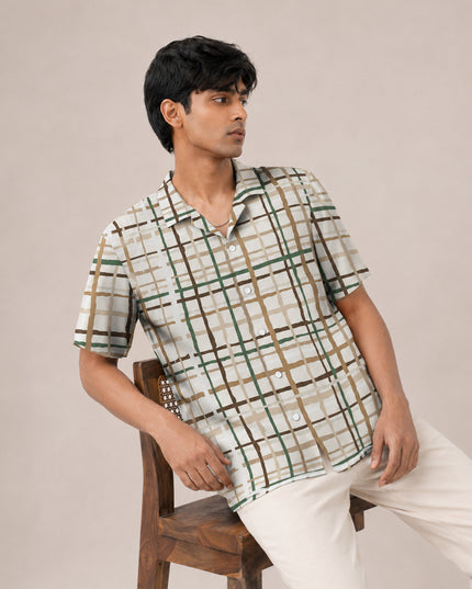 Classic Check Pattern Printed Shirt
