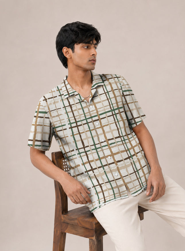 Classic Check Pattern Printed Shirt