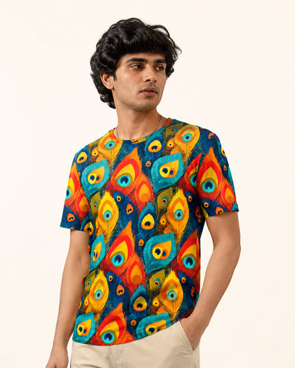 Peacock Wings Printed T-Shirt #PT141
