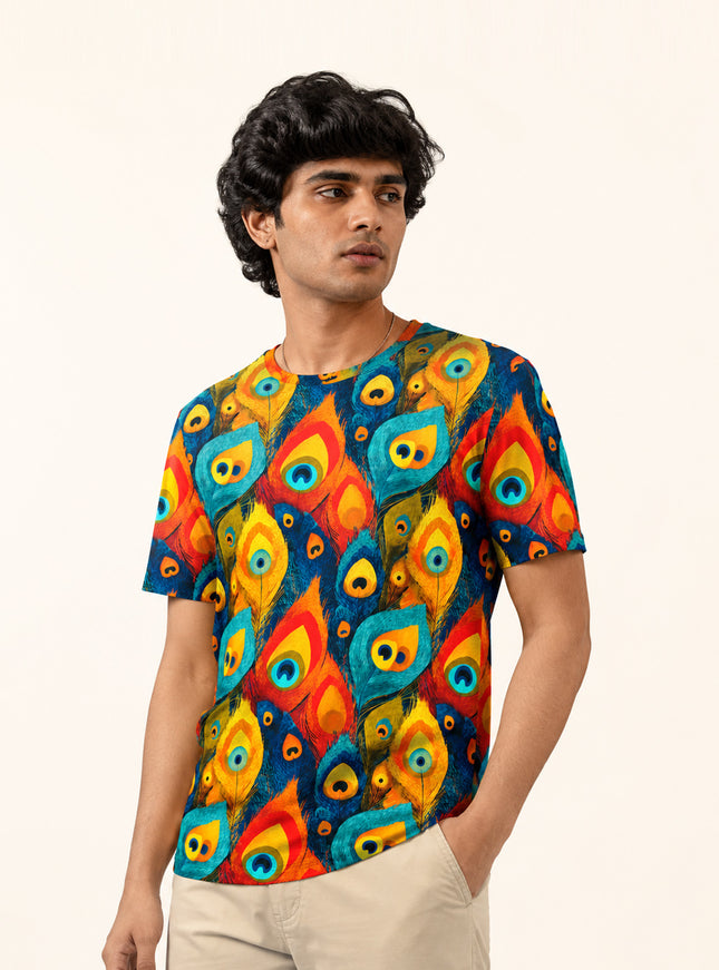 Peacock Wings Printed T-Shirt #PT141