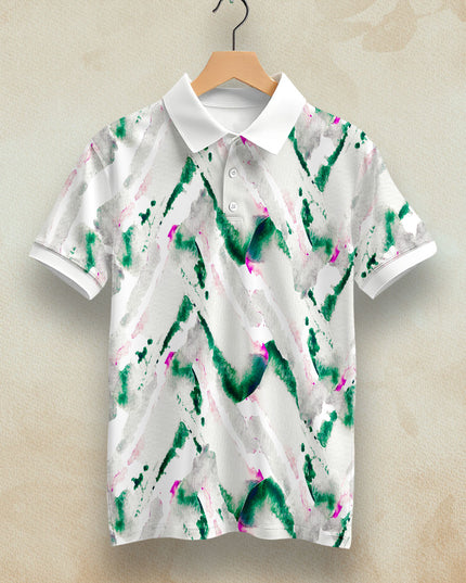 Watercolour Seamless Printed Polo #PP123