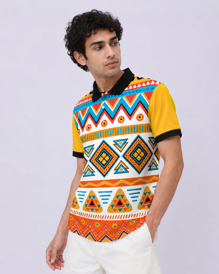 Ethnic Tribal Printed Polo Tee #PP187