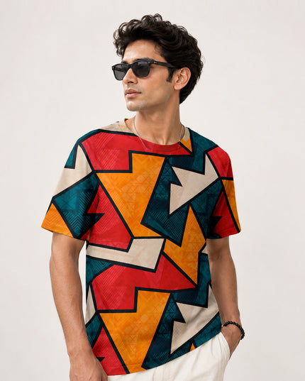 Abstract Pattern Printed T-Shirt #PT122