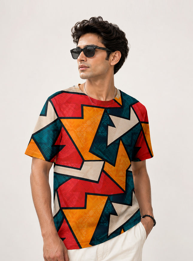 Abstract Pattern Printed T-Shirt #PT122