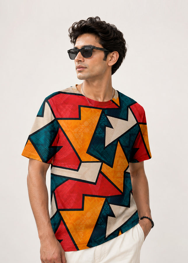 Abstract Pattern Printed T-Shirt #PT122