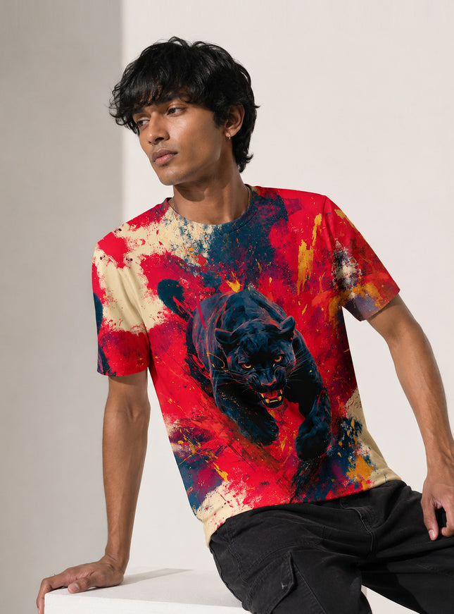Black Panther Printed T-Shirt #PT1037