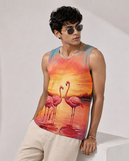 Vintage Swan Printed Sando #101
