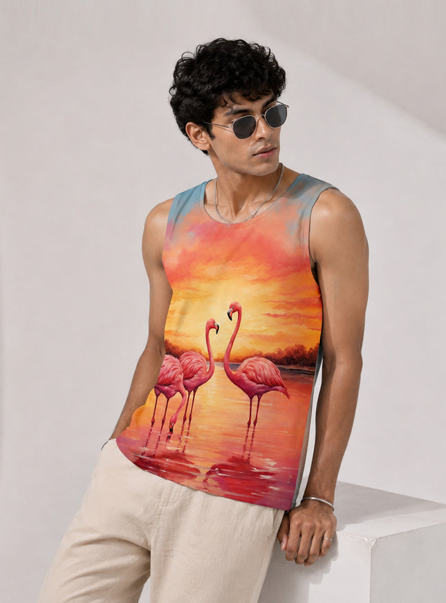 Vintage Swan Printed Sando #101