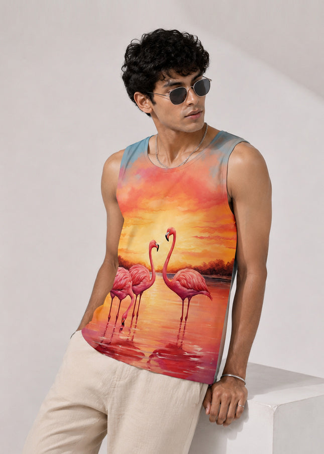 Vintage Swan Printed Sando #101