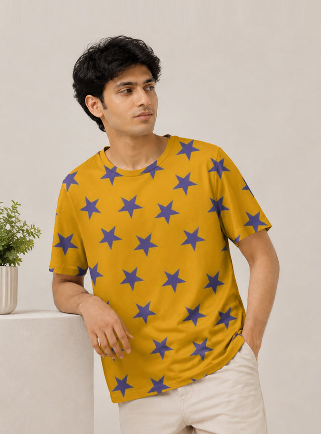Blue Star Printed T-Shirt #PT153