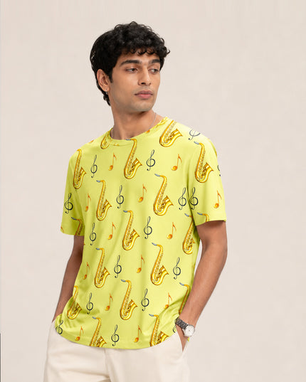 Saxophone Print T-Shirt #PT132