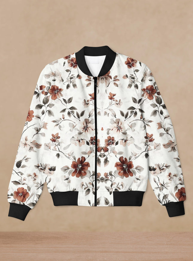 Classic Floral Art Bomber Jacket #BJ101