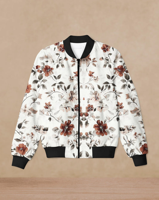 Classic Floral Art Bomber Jacket #BJ101