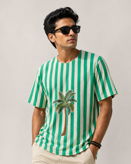 Island Stripe Printed T-Shirt #PT181