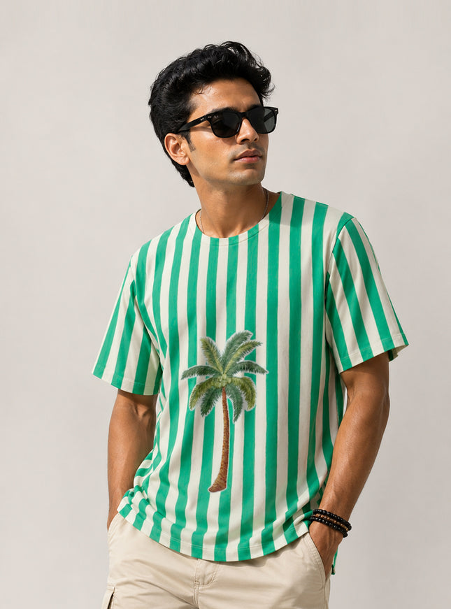 Island Stripe Printed T-Shirt #PT181