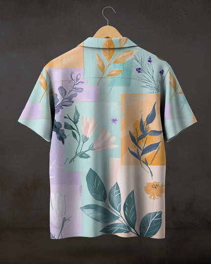 Artistic Floral Collage Printed Shirt