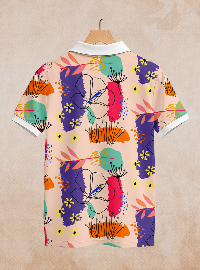 Men's Boho Printed Polo #PP122