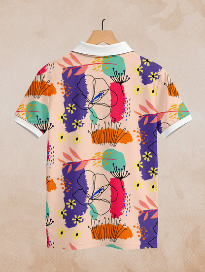 Men's Boho Printed Polo #PP122