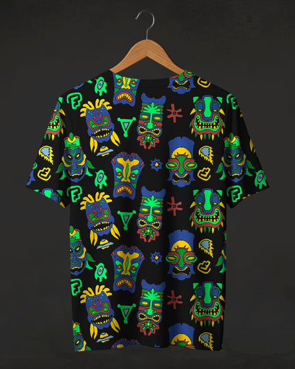 Tiki Mask Printed T-Shirt #PT173