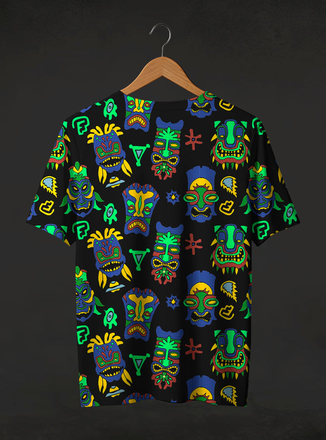 Tiki Mask Printed T-Shirt #PT173