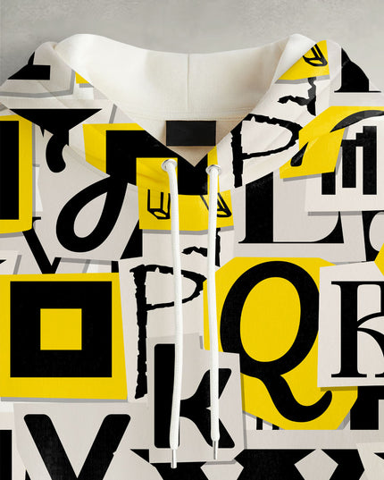 The Alphabet Printed Hoodie #124