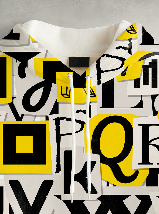 The Alphabet Printed Hoodie #124